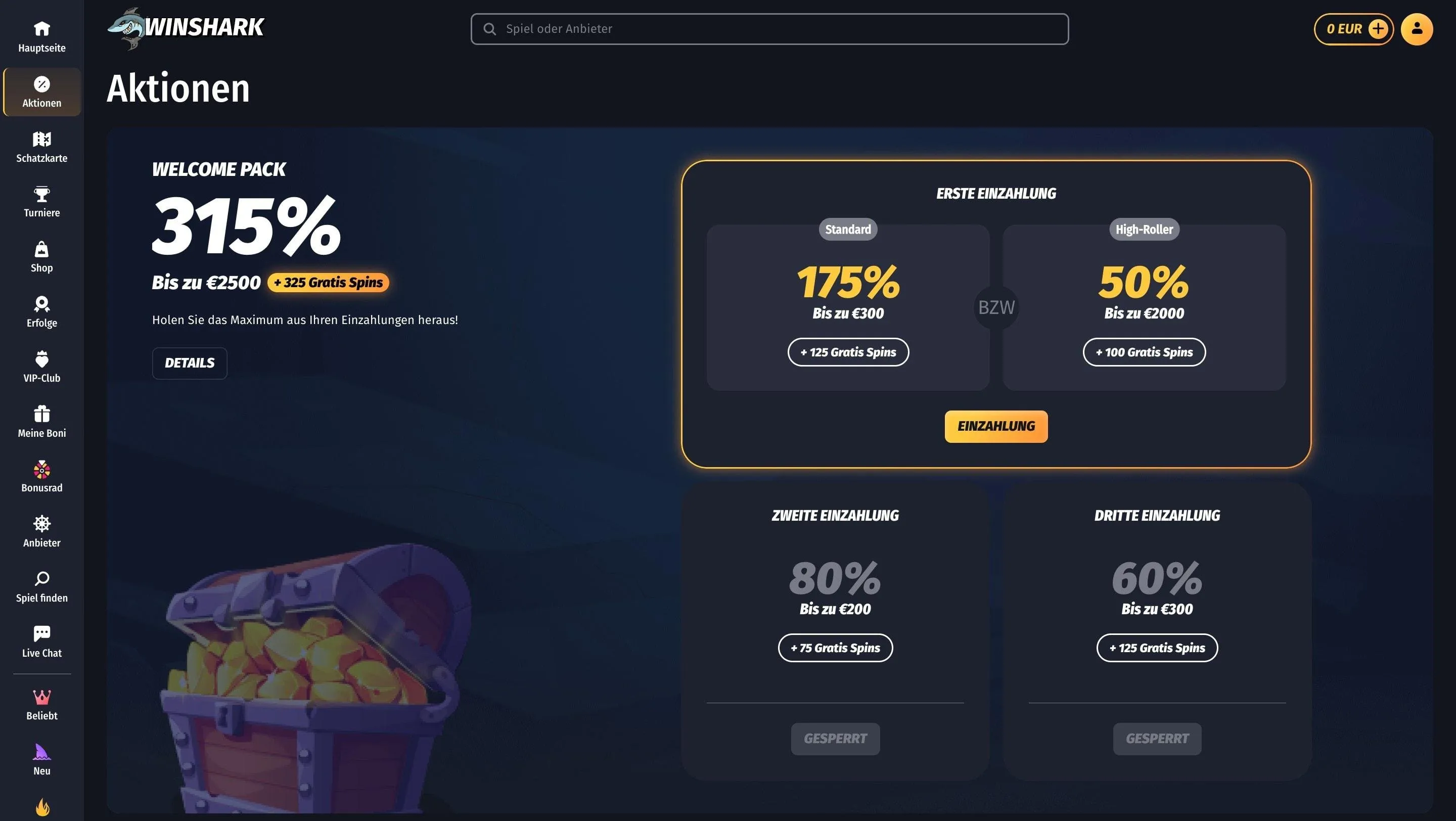 Winshark Online Casino Österreich legal